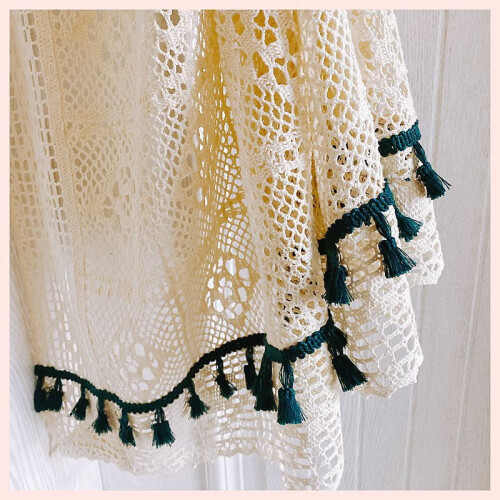 Lace Crochet Kitchen Curtain Valance Handmade 1