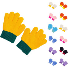 Kids Winter Gloves Velvet Lining Warm Cold-Resistant