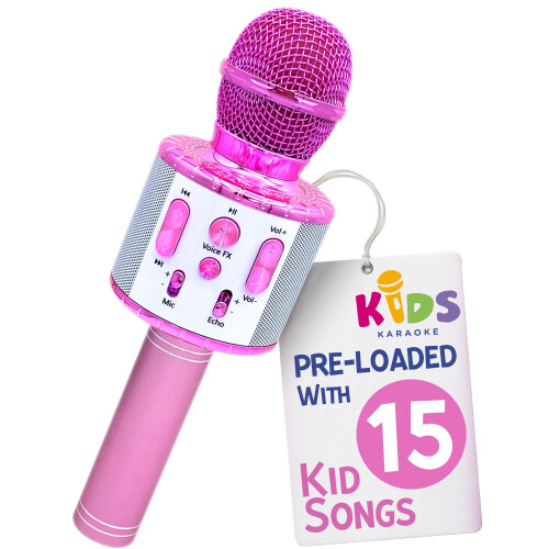 Kids Karaoke Microphone Bluetooth 15 Nursery Rhymes