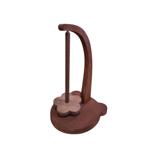 Solid Wood Yarn Stand with Magnetic Rotating Spindle 1 2