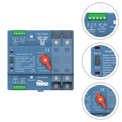 Automatic Transfer Switch 2P 63-125A 220V 1