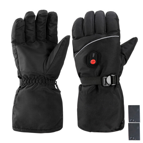 Heated Gloves Waterproof Windproof Touchscreen 1 Pair
