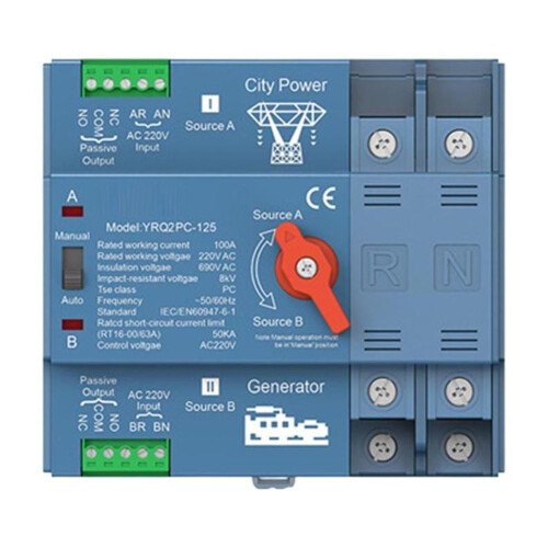 Automatic Transfer Switch 2P 63-125A 220V 2