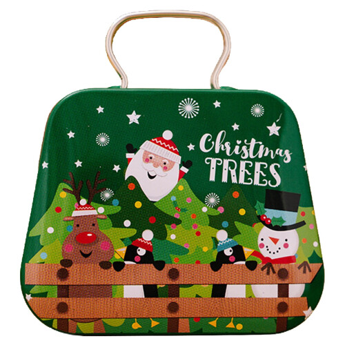 Christmas Cookie Tins with Handles – Mini Metal Candy