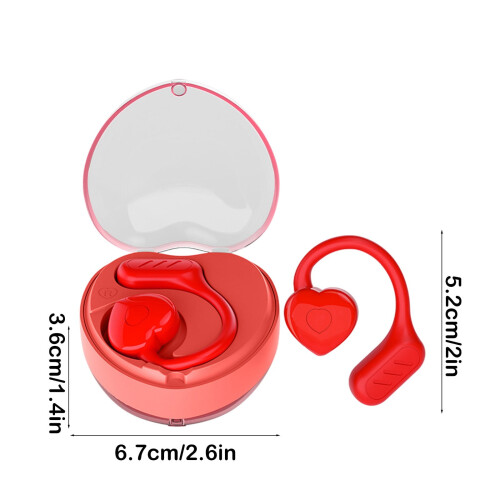Hjerteformet trådløst Bluetooth-headset med støj 1
