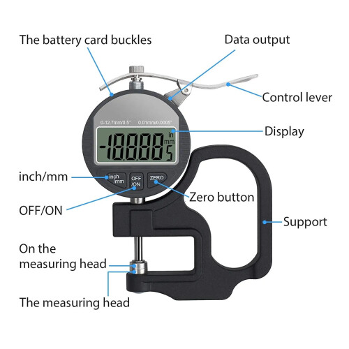 Digitale diktemeter met een precisie van 0,01 mm. 2