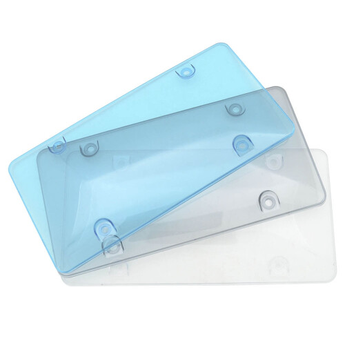 Clear License Plate Cover Frame 2 pcs All Weather 2