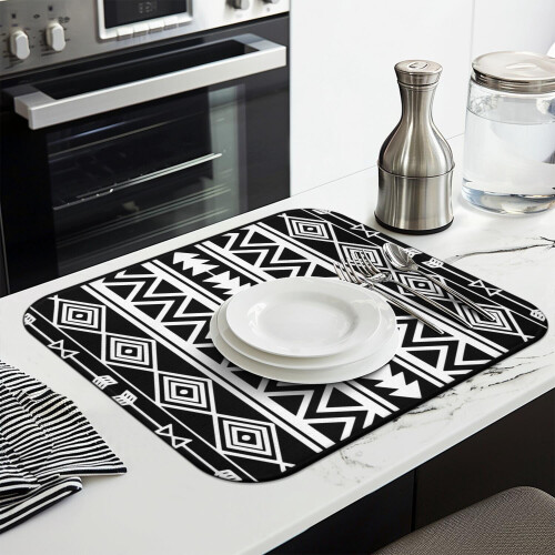 Tapete de secagem de louça Boho Kitchen de 40x45 cm em microfibra 2
