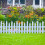 White Plastic Garden Fence Picket Edging for Lawn and 1