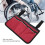 Wheelchair Armrest Pouch Organizer with 3 Pockets Red 7