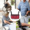 Borsa impermeabile rossa per bracciolo di sedia a rotelle 7