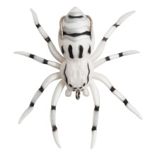 Spider-shaped soft fishing lure white 1 piece