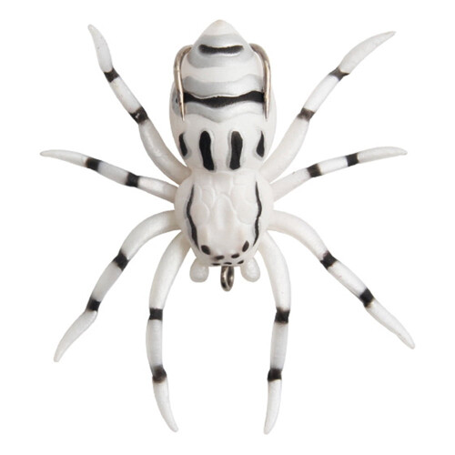 Spider-shaped soft fishing lure white 1 piece