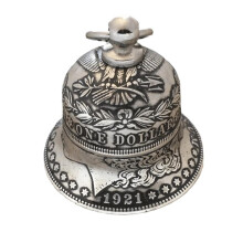 Morgan Silver Dollar Bell Ornament Collectible