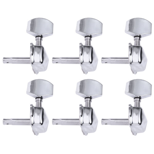 Guitar Tuning Pegs Vintage Style Silver 6Pcs
