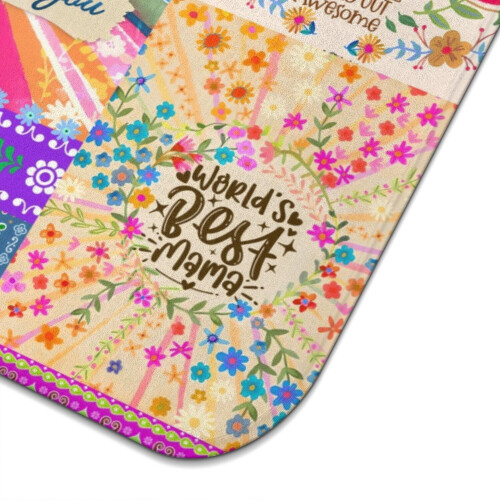 Küchenabtropfmatte mit Boho-Blumenmuster, Mikrofaser, 45,7 x 61 cm 2