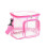 Clear PVC Lunch Bag with Zipper Front Pocket Adjustable 1