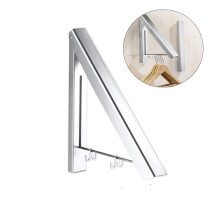Retractable Wall-Mounted Clothes Rack Aluminum 1 Unit