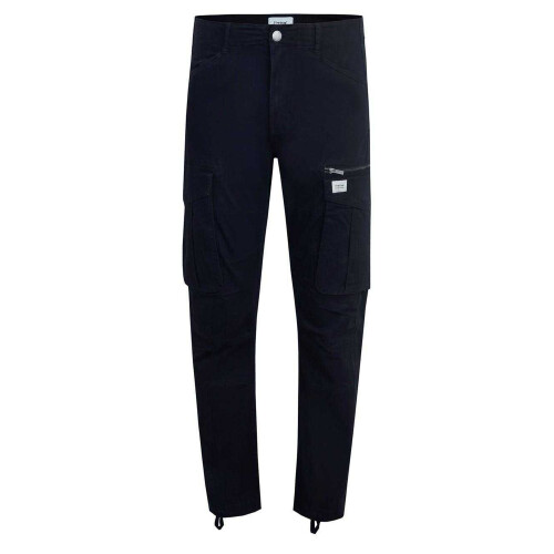 (38R, Washed Black) Firetrap Mens Cotton Blend Cargo Trousers