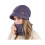 Women's Winter Hat and Scarf Set Purple Solid Elastic 1