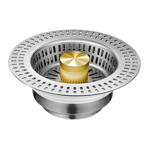 Filtre de vidange d'évier en acier inoxydable (1 pièce) 1