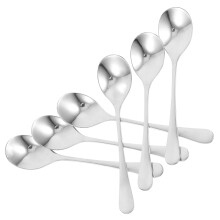 Stainless Steel Spoon Set 6 Pieces for Soup and Dessert