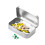 Rectangular Metal Storage Tin with Slide Lid White 6
