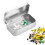 Rectangular Metal Storage Tin with Slide Lid White 7