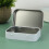 Rectangular Metal Storage Tin with Slide Lid White 8