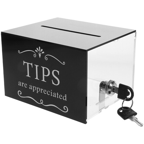 Acrylic Tip Box for Restaurant Customer Feedback 1 Pack