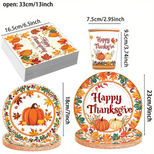 Service de table pour Thanksgiving (96 pièces) 2