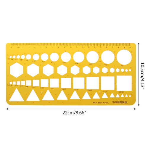 K Resin Geometric Template Ruler Stencil 12 pcs 1