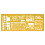 K Resin Geometric Template Ruler Stencil 12 pcs 6
