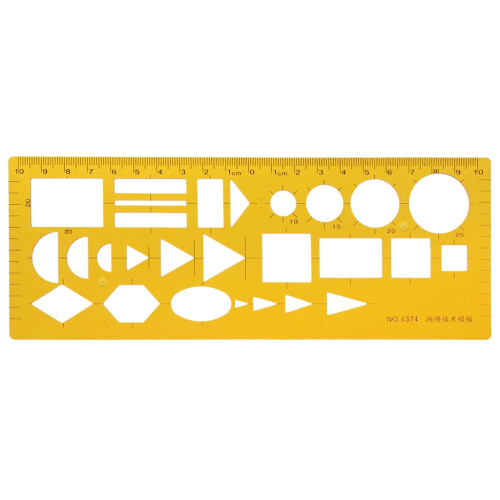 K Resin Geometric Template Ruler Stencil Circles and Squares 2