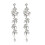 Cubic Zirconia Clip-On Drop Earrings Silver 1 Pair 2