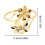 Pulseira feminina ajustável com flor e borboleta dourada 3