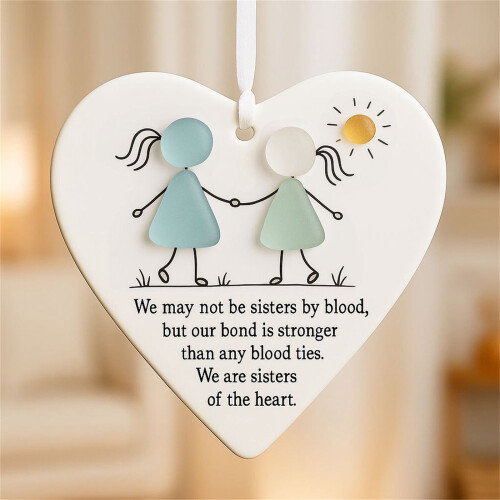 Heart-Shaped Sea Glass Ornament for Christmas Tree 1