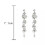 Cubic Zirconia Clip-On Drop Earrings Silver 1 Pair 4