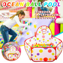 Foldable Kids Playpen with Ball Pit Balls, Portable Safe