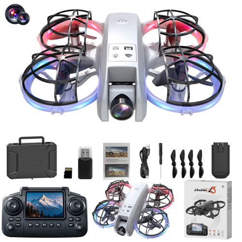 Kids Drone for Ages 6–8 with Camera LED Lights Altitude