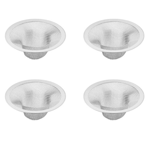 Stainless Steel Drain Pipe Filter Set 4PCS Extra Large