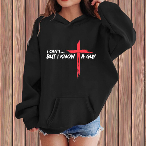 Christian Hoodie για κορίτσια με γραφικά Jesus, με μακριά μανίκια, τσαντάκι 1