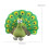 Groene pauw pluche speelgoed, 30 cm 4