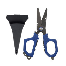 BE-TOOL钓鱼线剪刀不锈钢带保护套蓝色