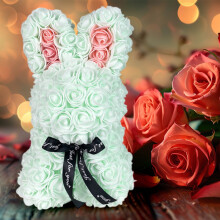 Rose Bunny Plush Toy for Valentine's Day Romantic Gift