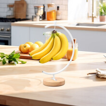 Banana Hanger Rack Metal with Wood Base 1 Piece