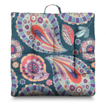 Boho Meditation Pillow Paisley 22 x 22 Inch