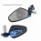 Aluminum Bar End Rearview Mirrors 7/8 inch 360 Adjustable 5