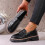 Γυναικεία Loafers από PU δέρμα με στρογγυλή μύτη, χοντρή σόλα, μέγεθος US8.5 5
