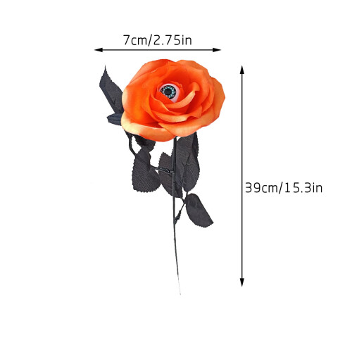 Halloween Eyeball Silk Roses Gothic Bush 10szt 2